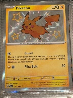 Pokémon Card Pikachu Shiny Holo 131/091 – Rare